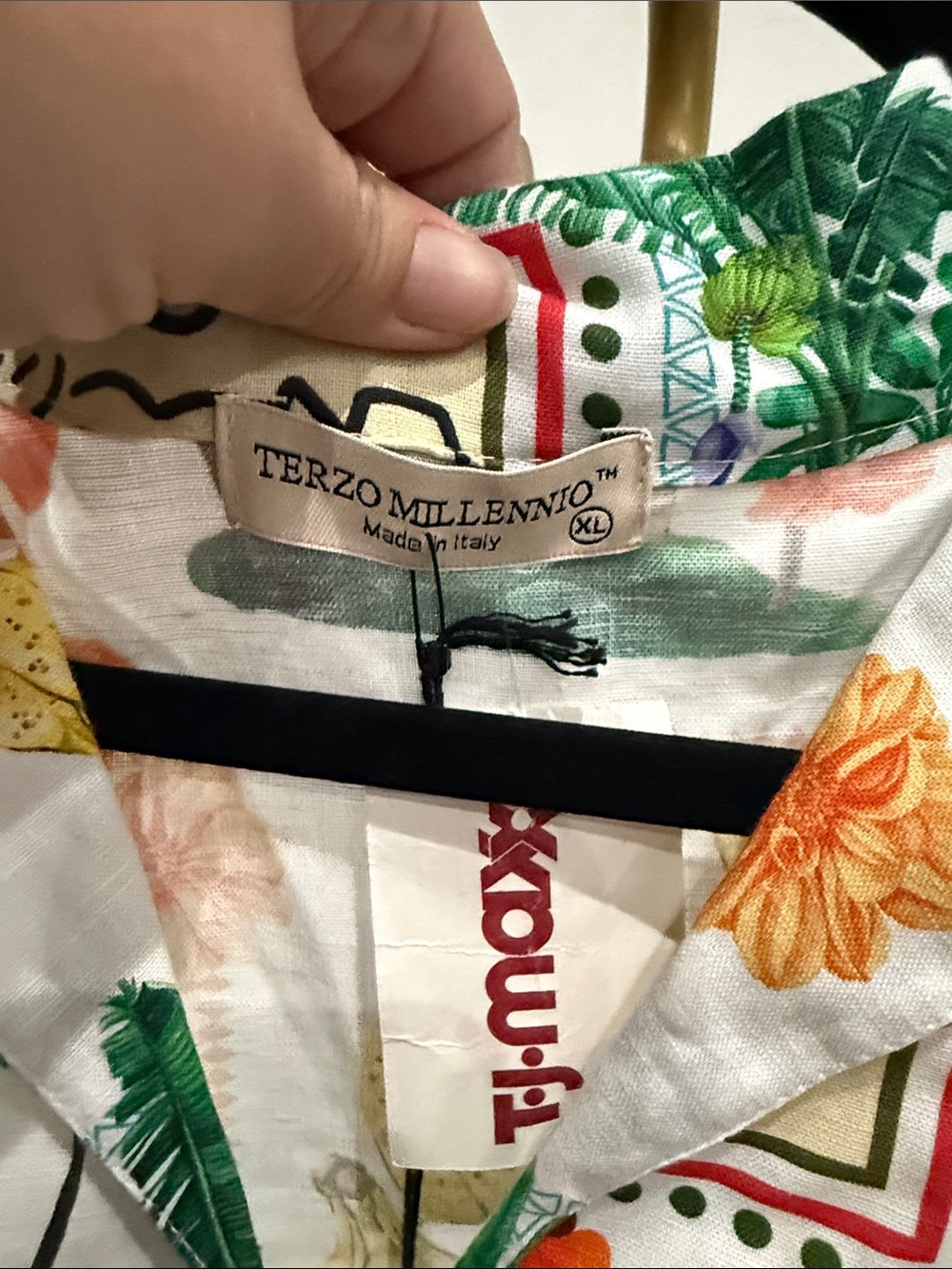 Temas White Tropical-Print Midi Dress - Picture 2 of 3